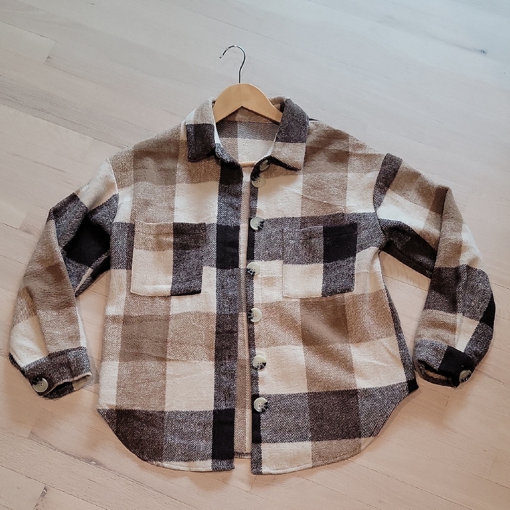 Plaid Button-Up Shacket